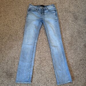 buckle black straight jeans